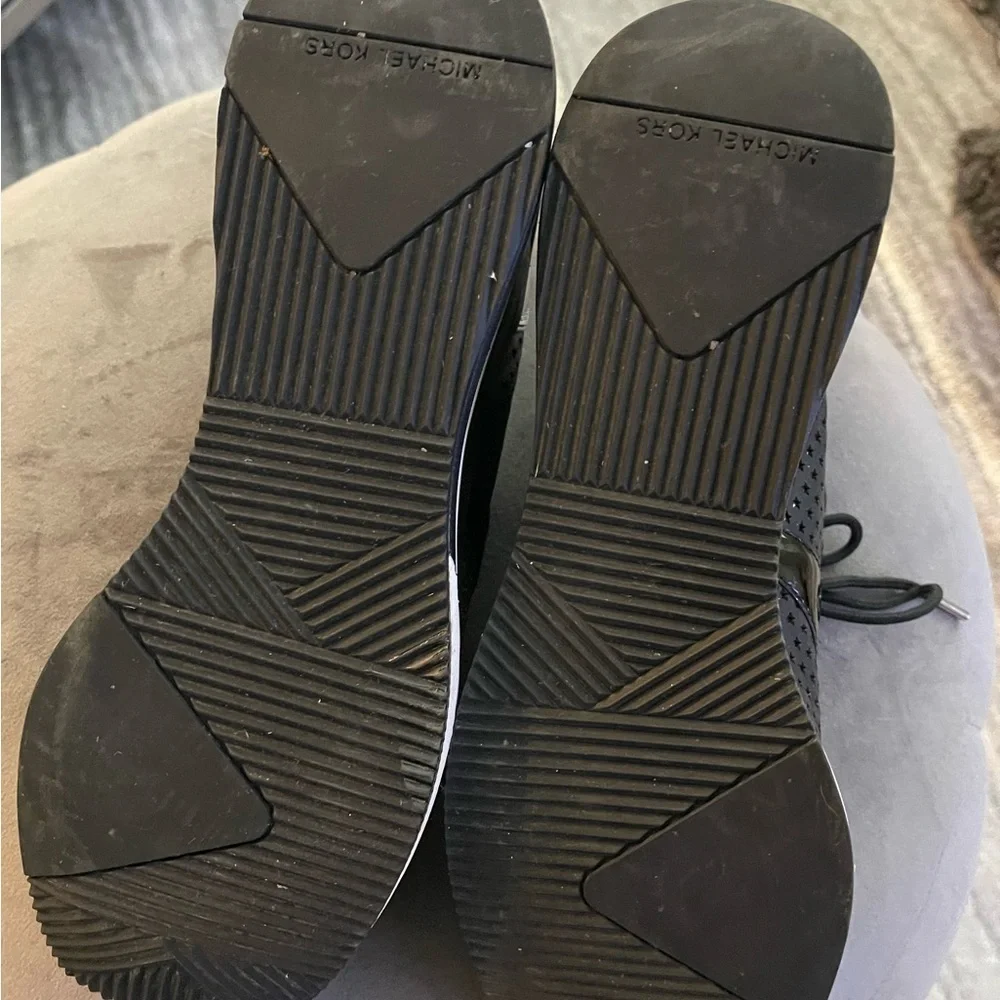 Michael Kors Black, White & Chrome Sneakers - Picture 4 of 5